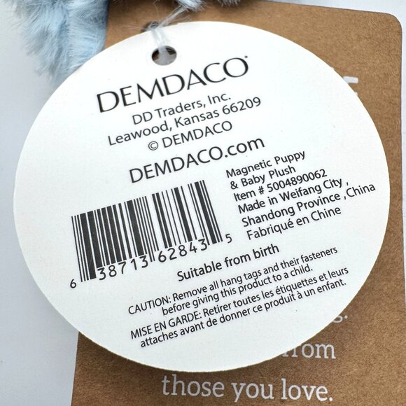 Demdaco Blue Puppy Dog Baby Gift You Me Hugs Stuffed Animal Plush Toy Super Soft - Picture 4 of 14